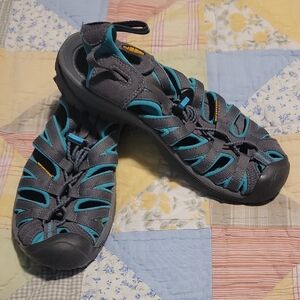 Keen Teal and Charcoal Adventure Sandals